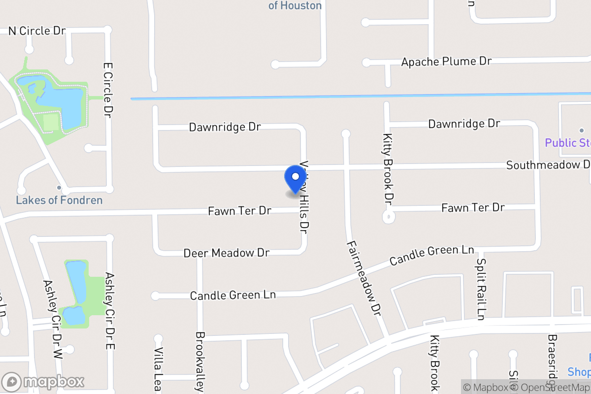 Map of 7902 Fawn Terrace Dr, Houston
