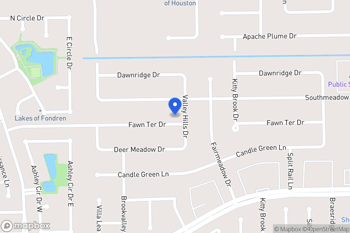 Map of 7906 Fawn Terrace Dr, Houston
