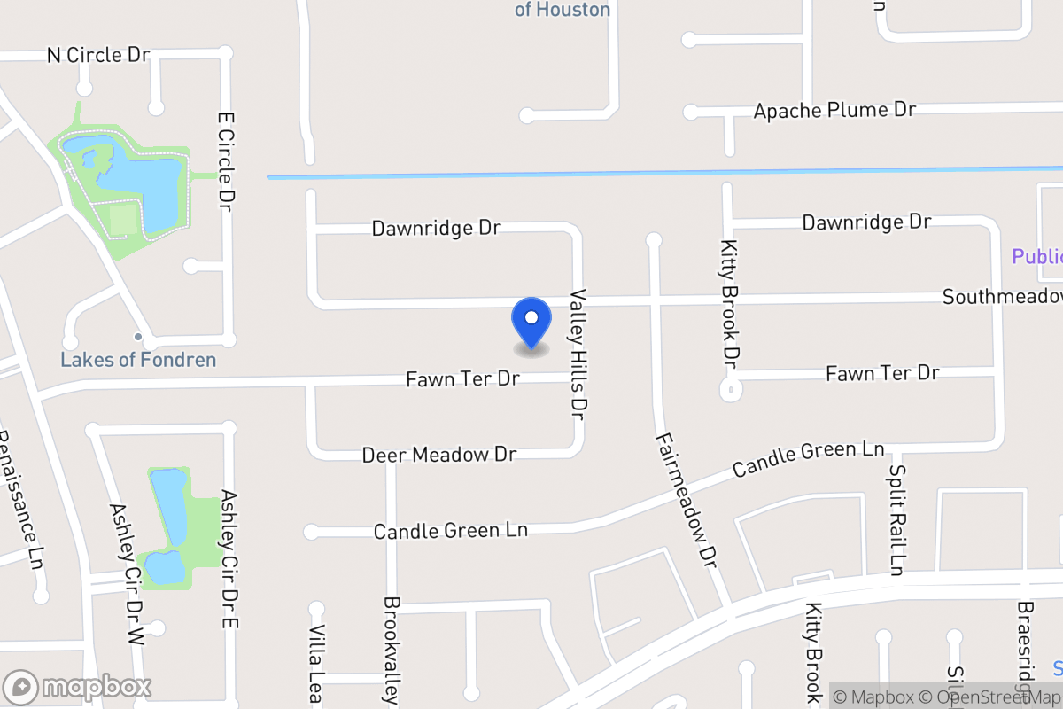 Map of 7910 Fawn Terrace Dr, Houston