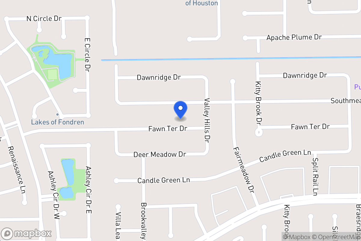 Map of 7918 Fawn Terrace Dr, Houston