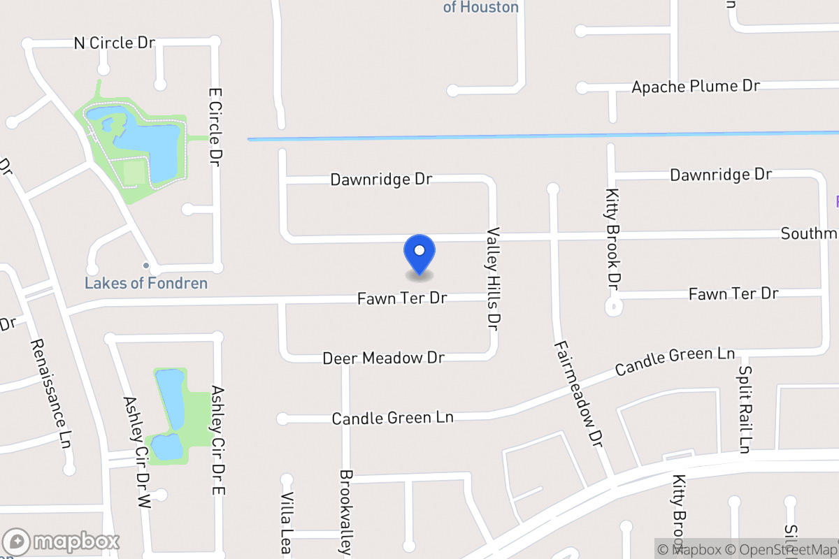 Map of 7922 Fawn Terrace Dr, Houston