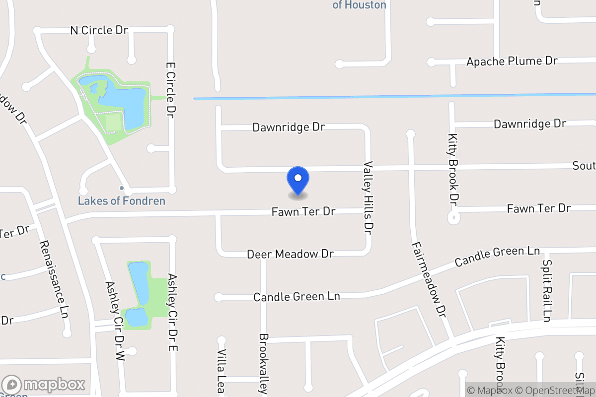 Map of 7930 Fawn Terrace Dr, Houston