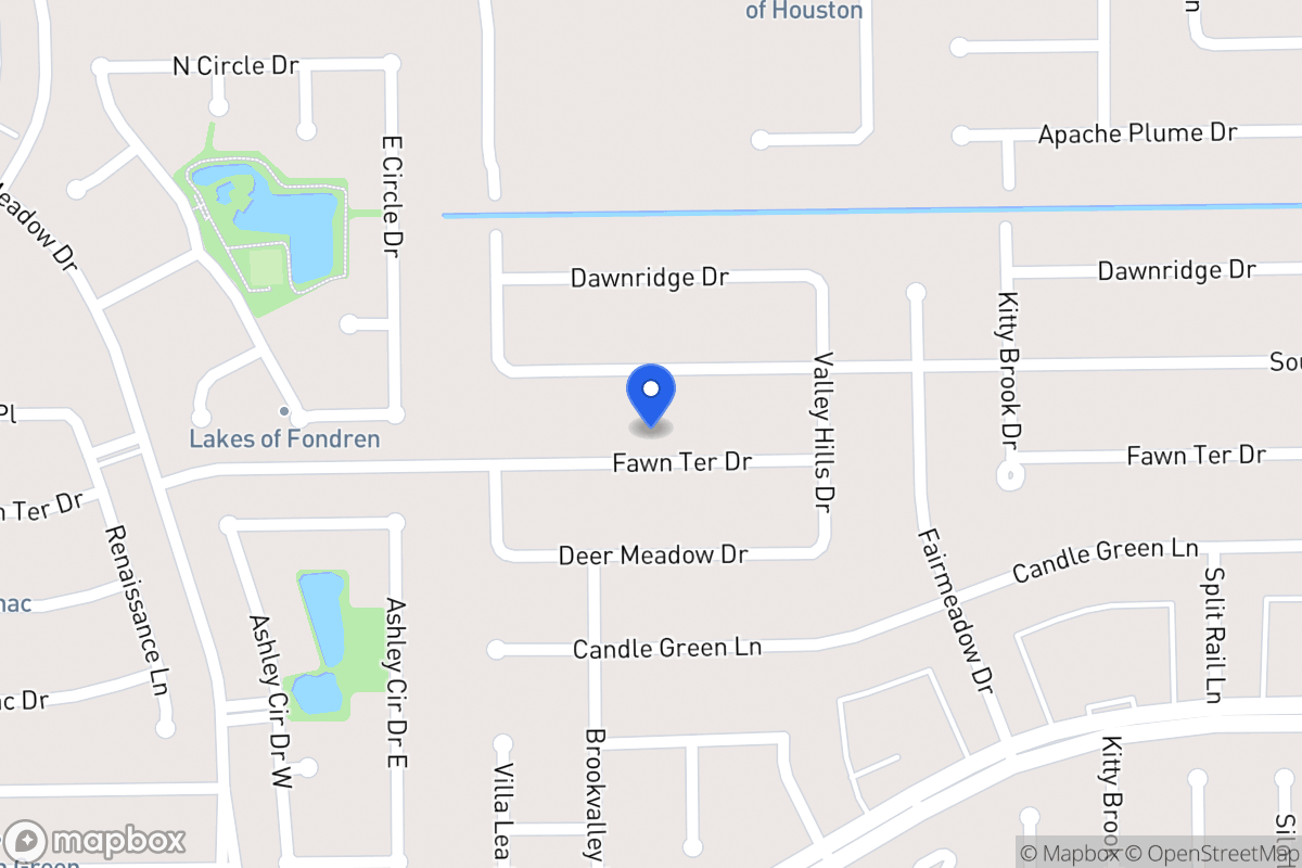 Map of 7934 Fawn Terrace Dr, Houston