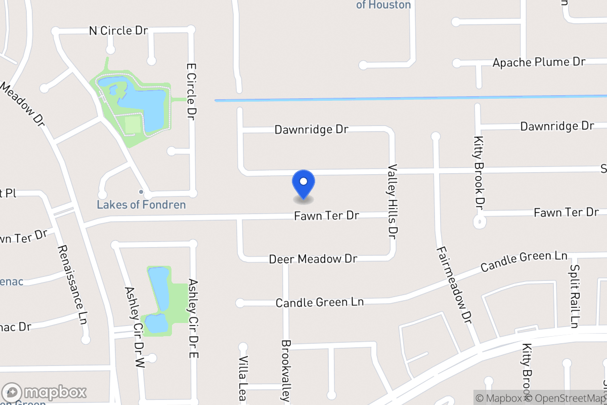 Map of 7938 Fawn Terrace Dr, Houston