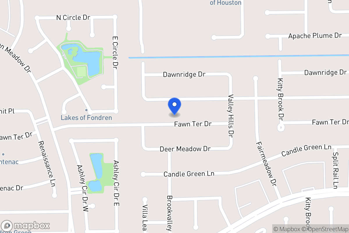 Map of 7942 Fawn Terrace Dr, Houston