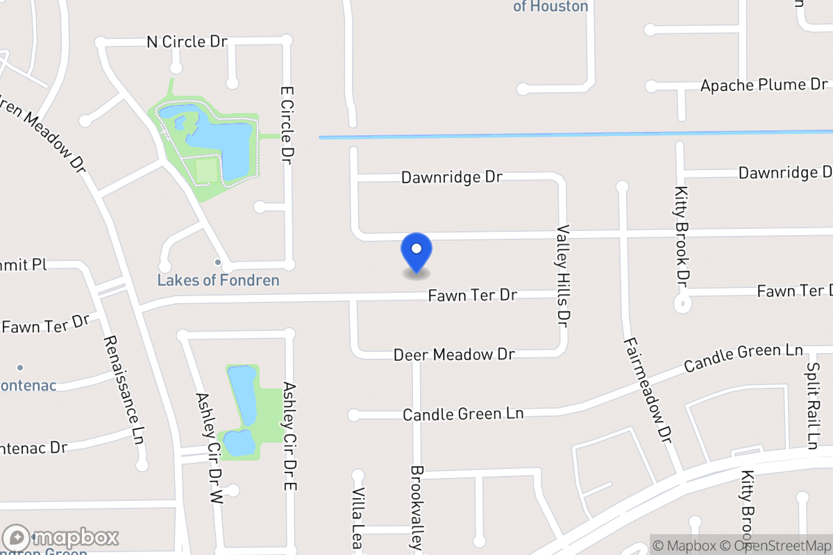 Map of 7946 Fawn Terrace Dr, Houston