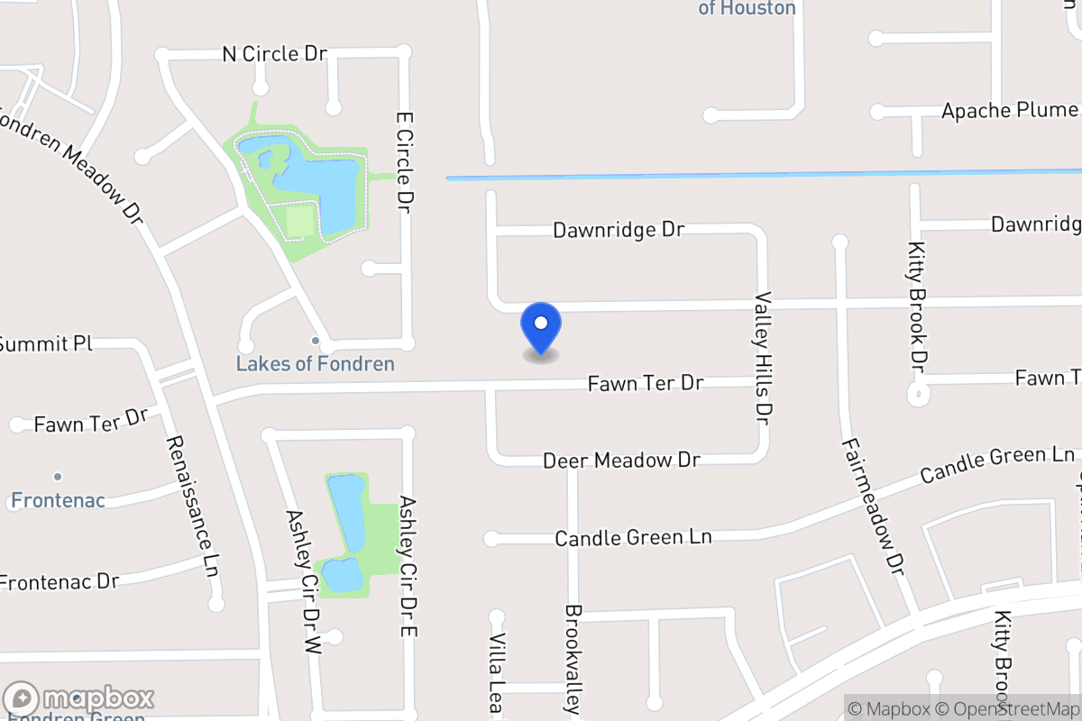 Map of 7954 Fawn Terrace Dr, Houston