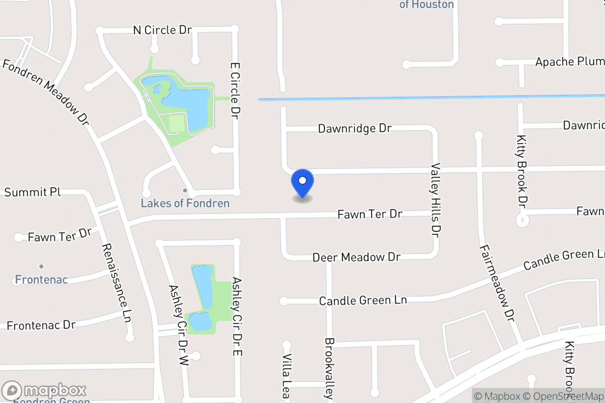 Map of 7958 Fawn Terrace Dr, Houston