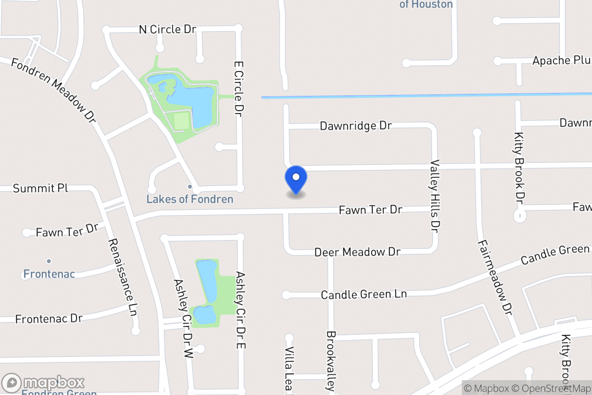 Map of 7962 Fawn Terrace Dr, Houston