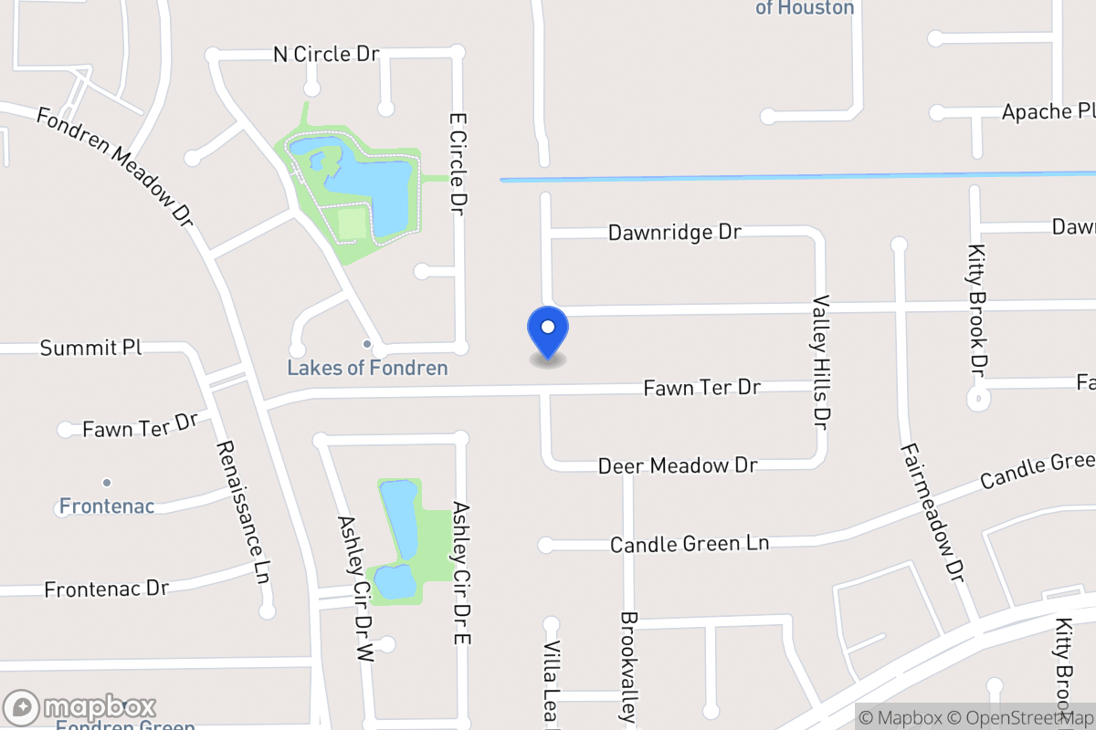 Map of 7966 Fawn Terrace Dr, Houston