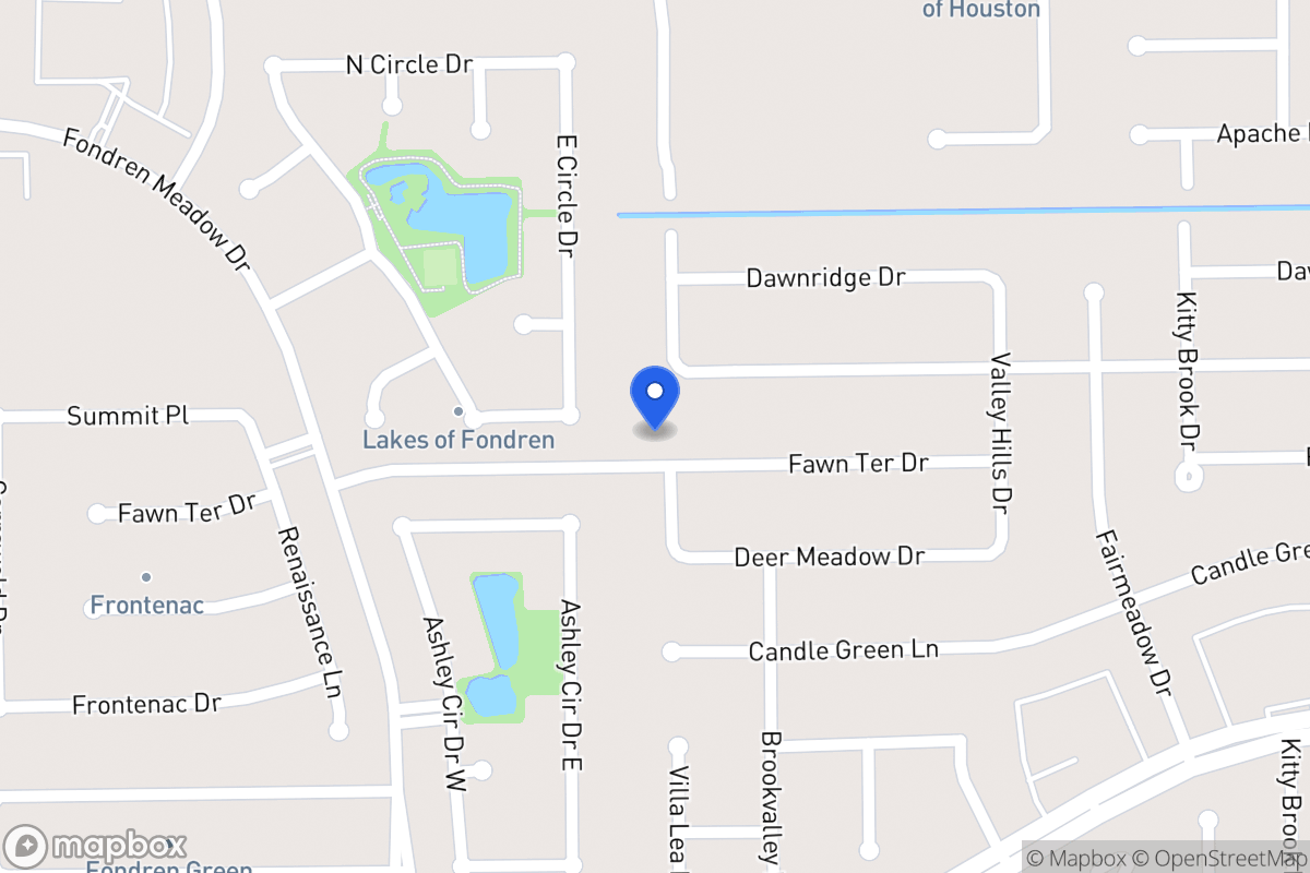 Map of 8002 Fawn Terrace Dr, Houston