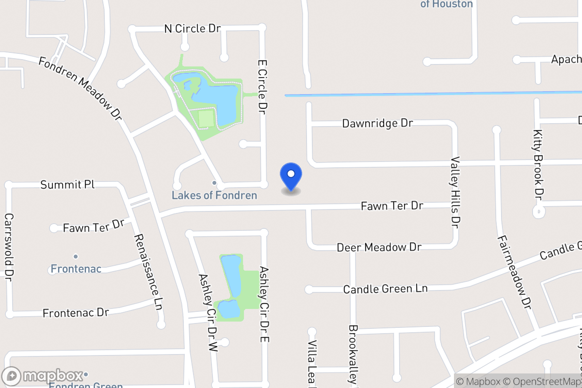 Map of 8006 Fawn Terrace Dr, Houston