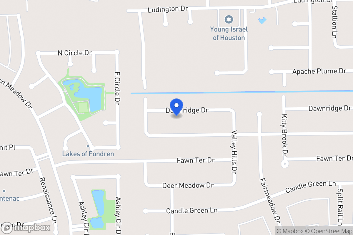 Map of 7947 Dawnridge Dr, Houston