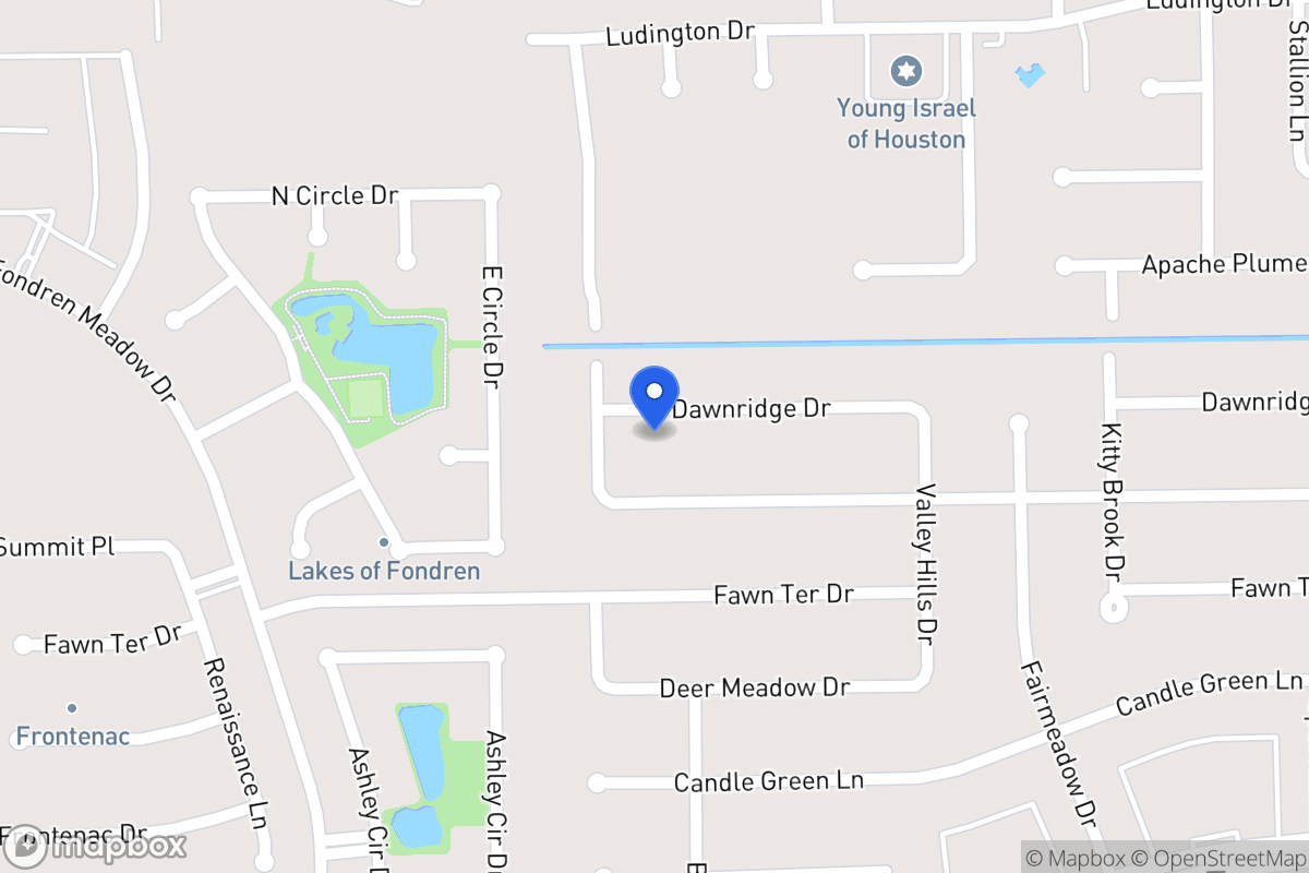 Map of 7959 Dawnridge Dr, Houston