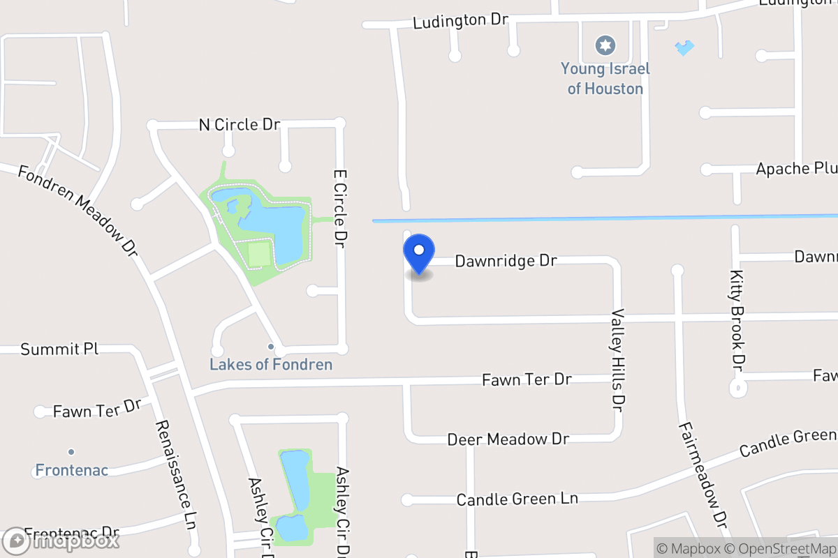 Map of 7967 Dawnridge Dr, Houston