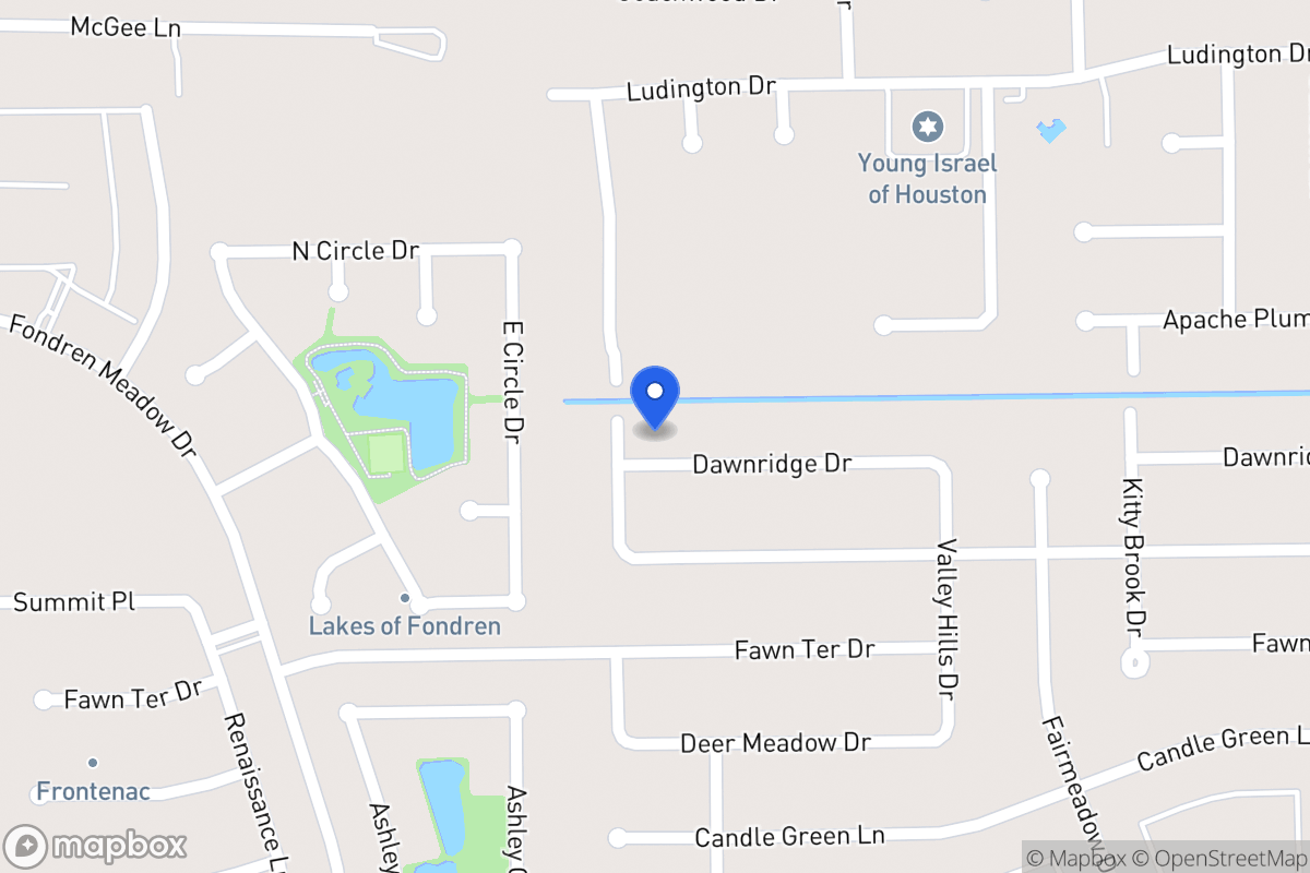 Map of 7962 Dawnridge Dr, Houston