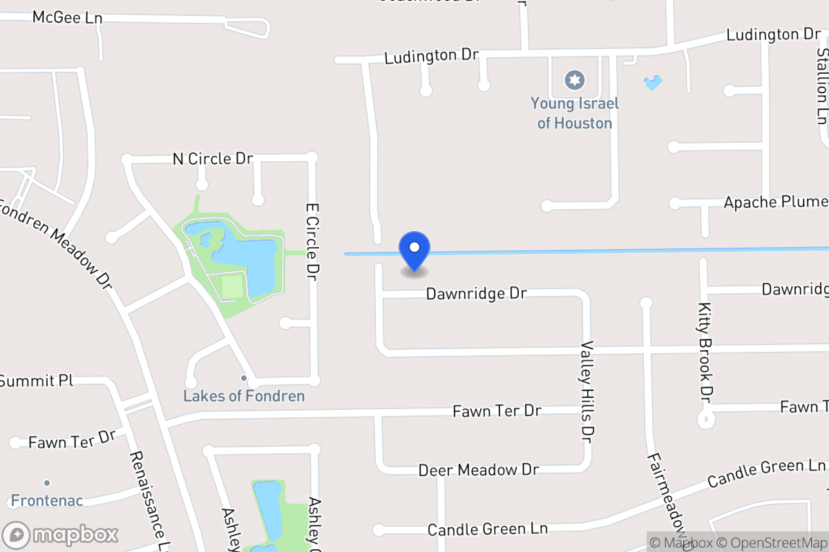 Map of 7958 Dawnridge Dr, Houston