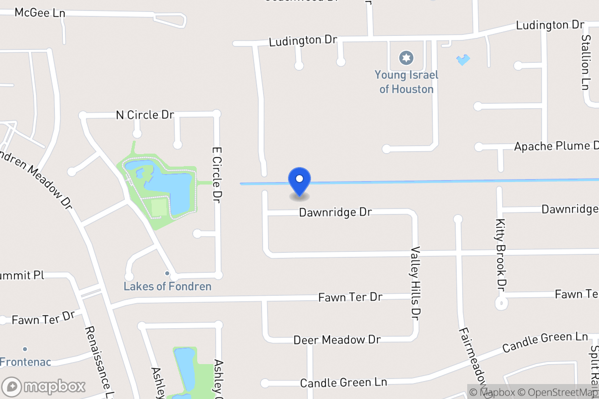 Map of 7954 Dawnridge Dr, Houston