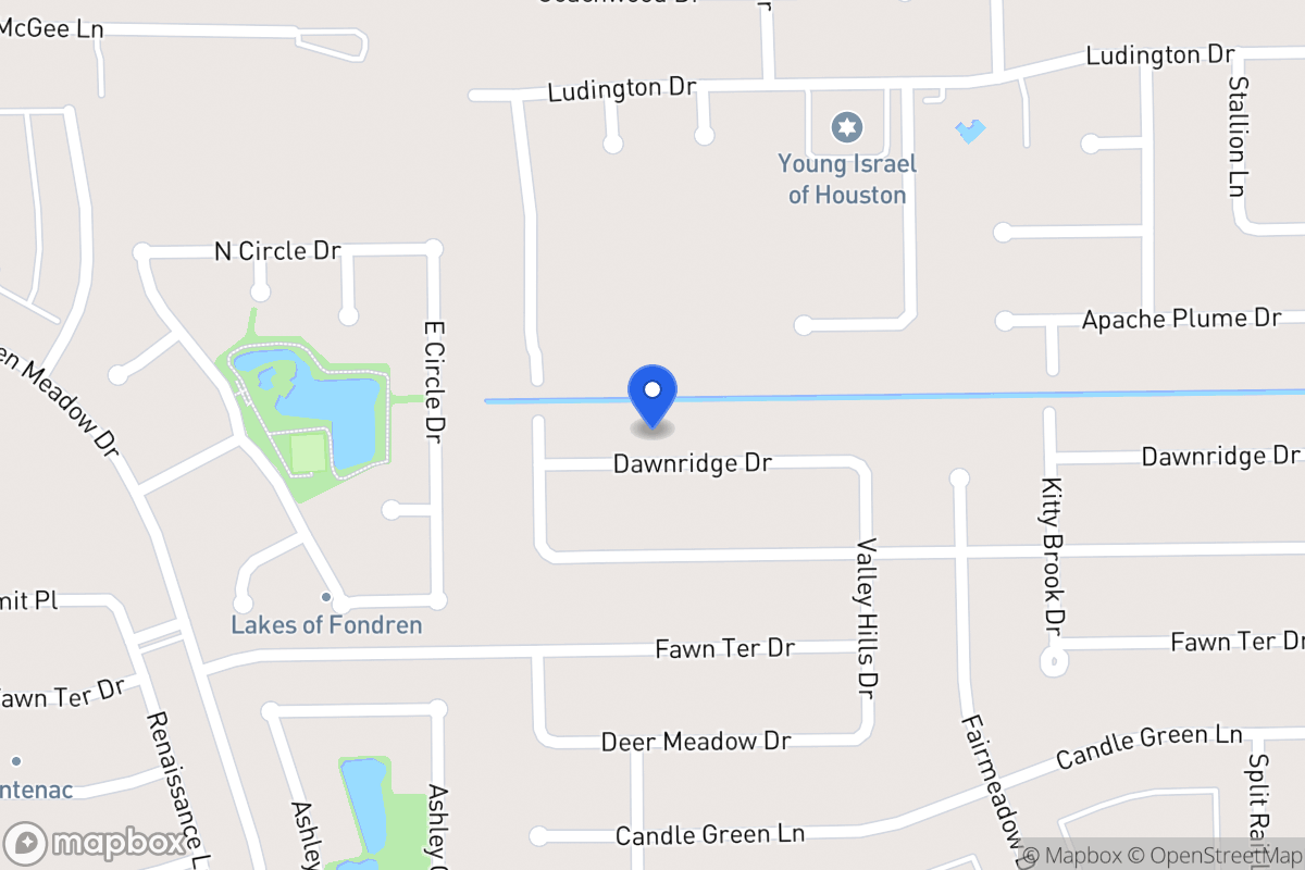 Map of 7946 Dawnridge Dr, Houston