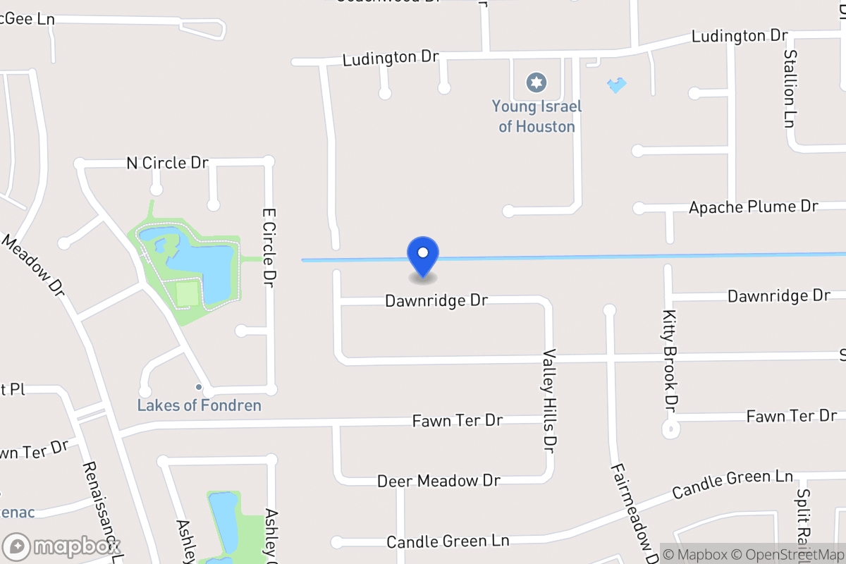 Map of 7942 Dawnridge Dr, Houston