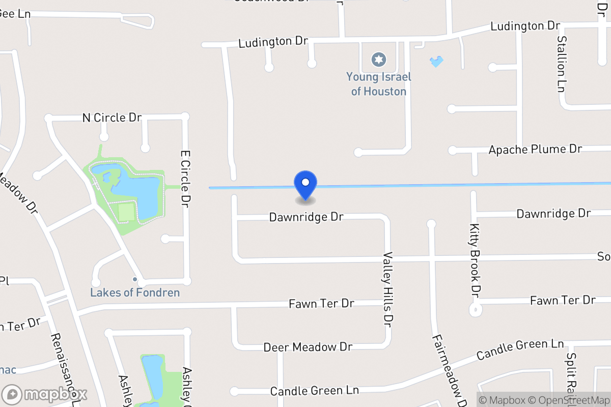 Map of 7938 Dawnridge Dr, Houston