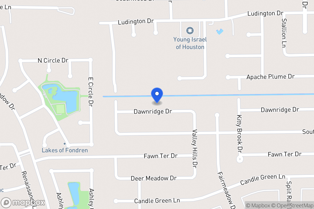 Map of 7934 Dawnridge Dr, Houston