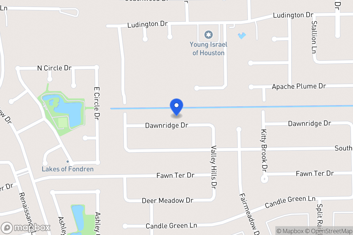 Map of 7930 Dawnridge Dr, Houston
