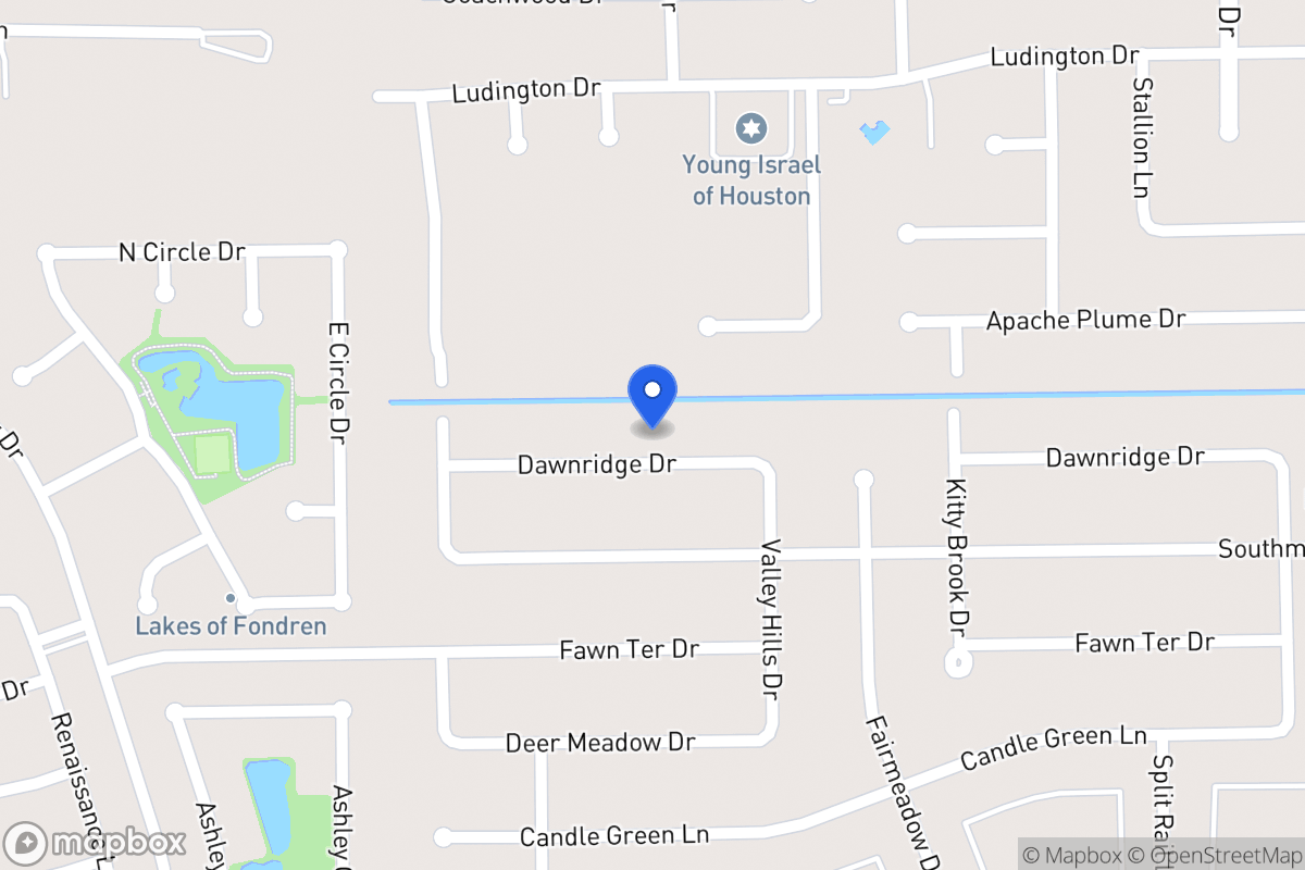 Map of 7926 Dawnridge Dr, Houston