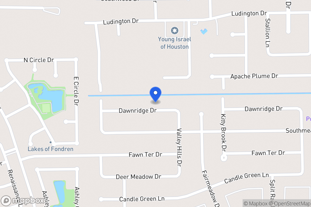 Map of 7922 Dawnridge Dr, Houston