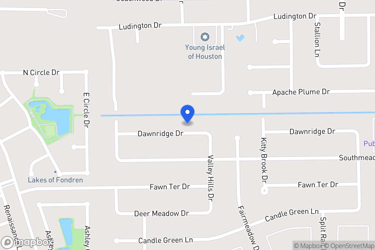 Map of 7918 Dawnridge Dr, Houston