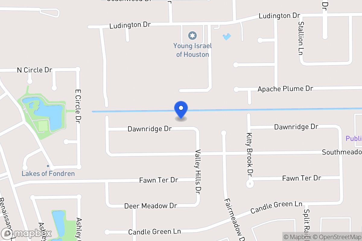 Map of 7914 Dawnridge Dr, Houston