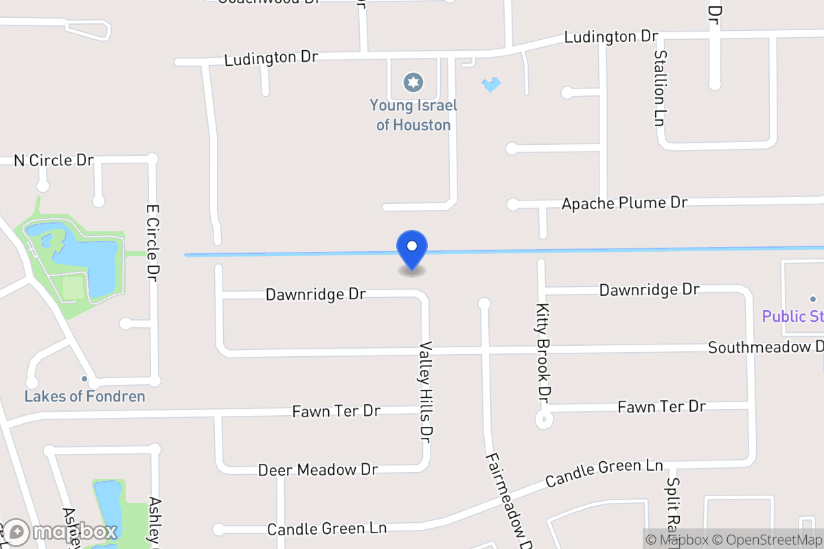 Map of 7906 Dawnridge Dr, Houston