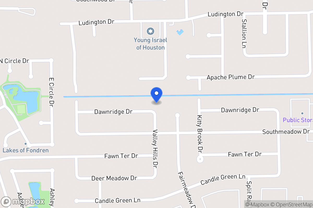 Map of 7902 Dawnridge Dr, Houston
