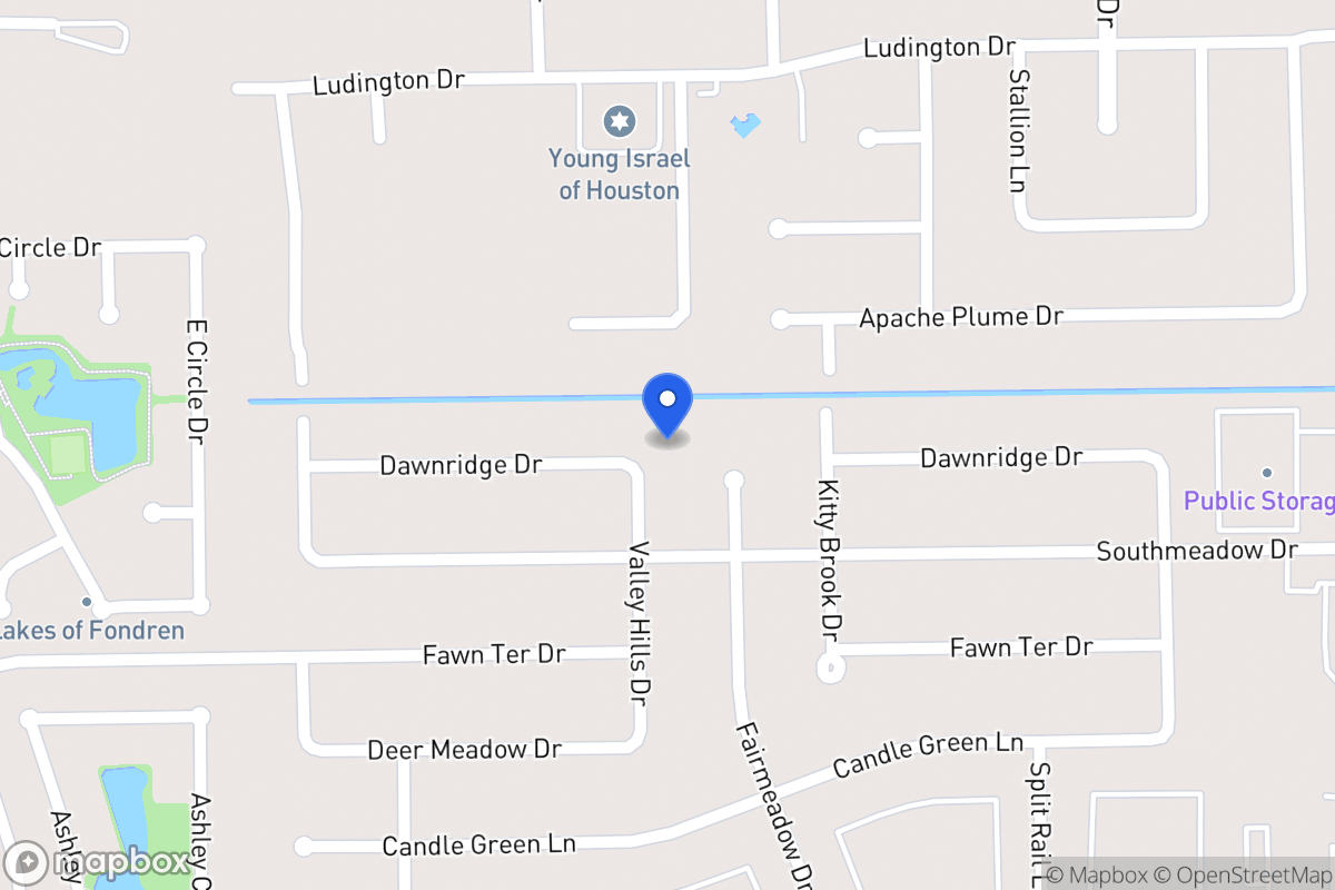 Map of 12003 Valley Hills Dr, Houston