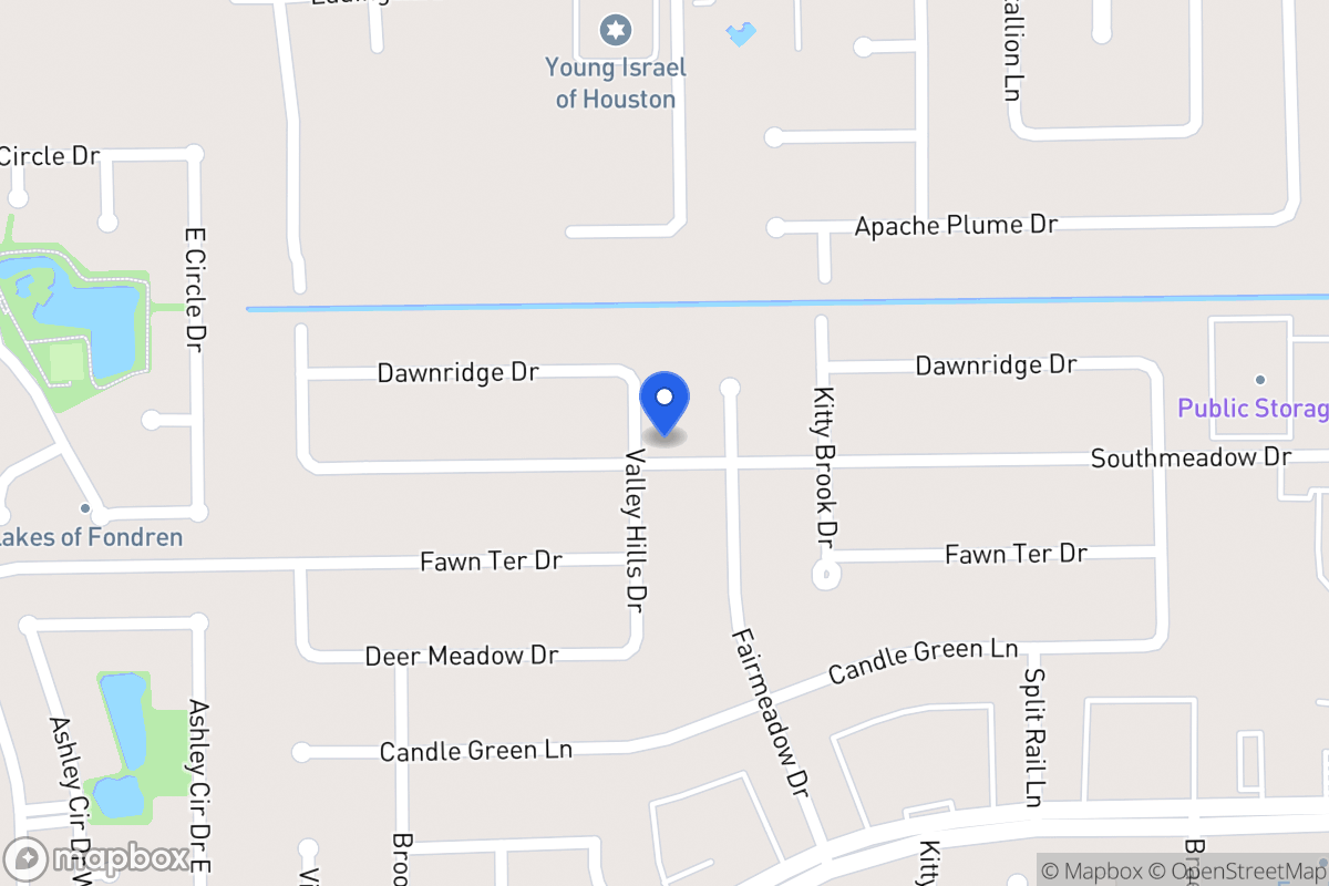 Map of 12019 Valley Hills Dr, Houston