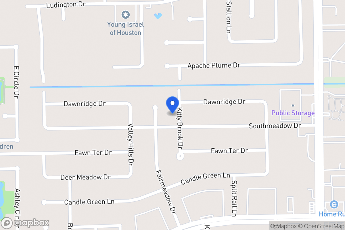 Map of 12018 Kitty Brook Dr, Houston