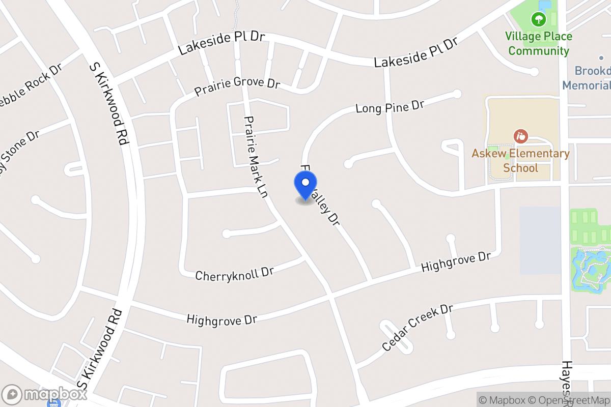 Map of 1622 Fall Valley Dr, Houston