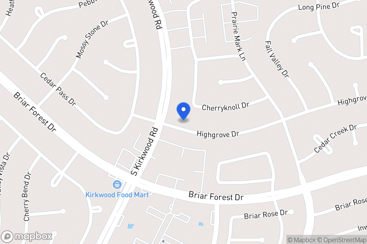 Map of 11722 Highgrove Dr, Houston