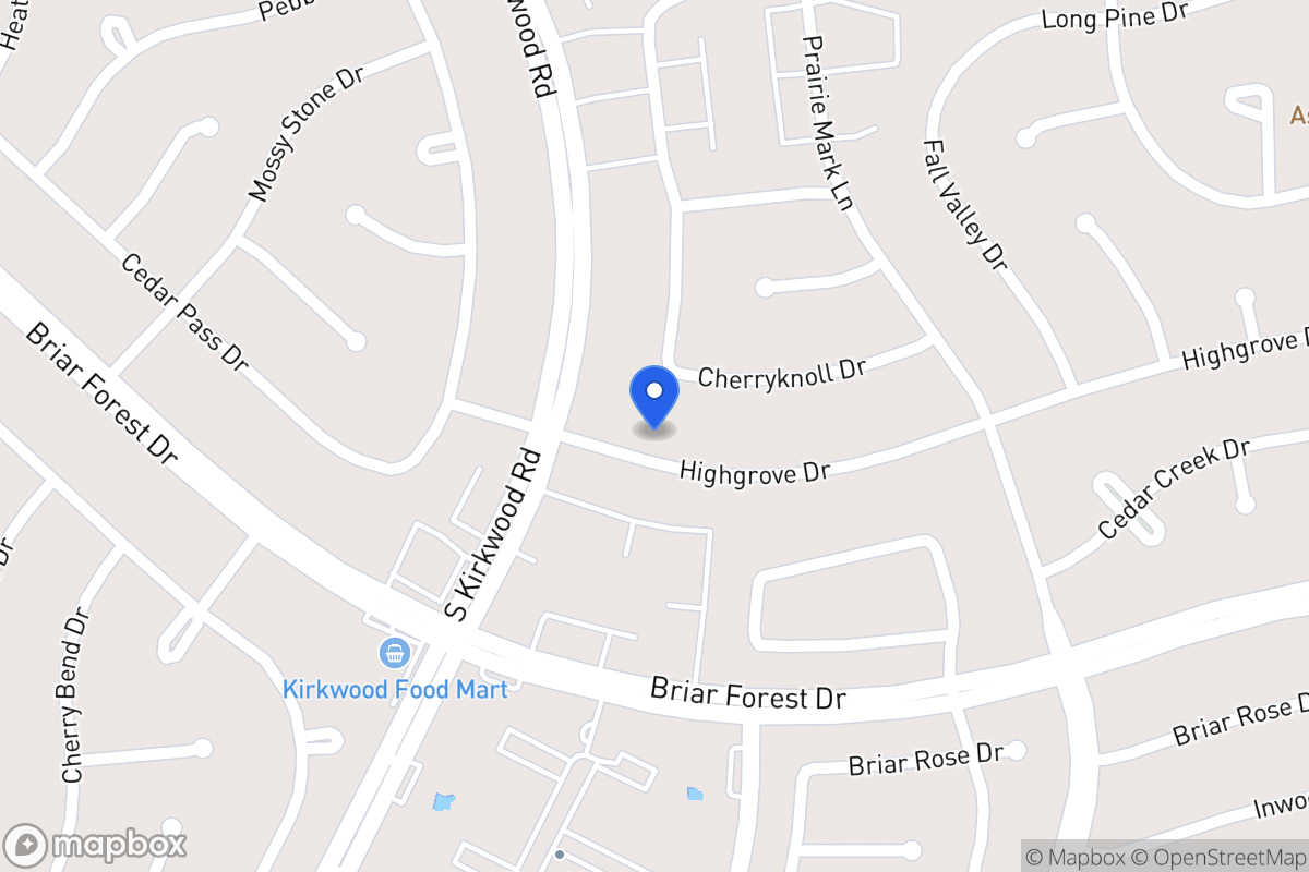 Map of 11718 Highgrove Dr, Houston