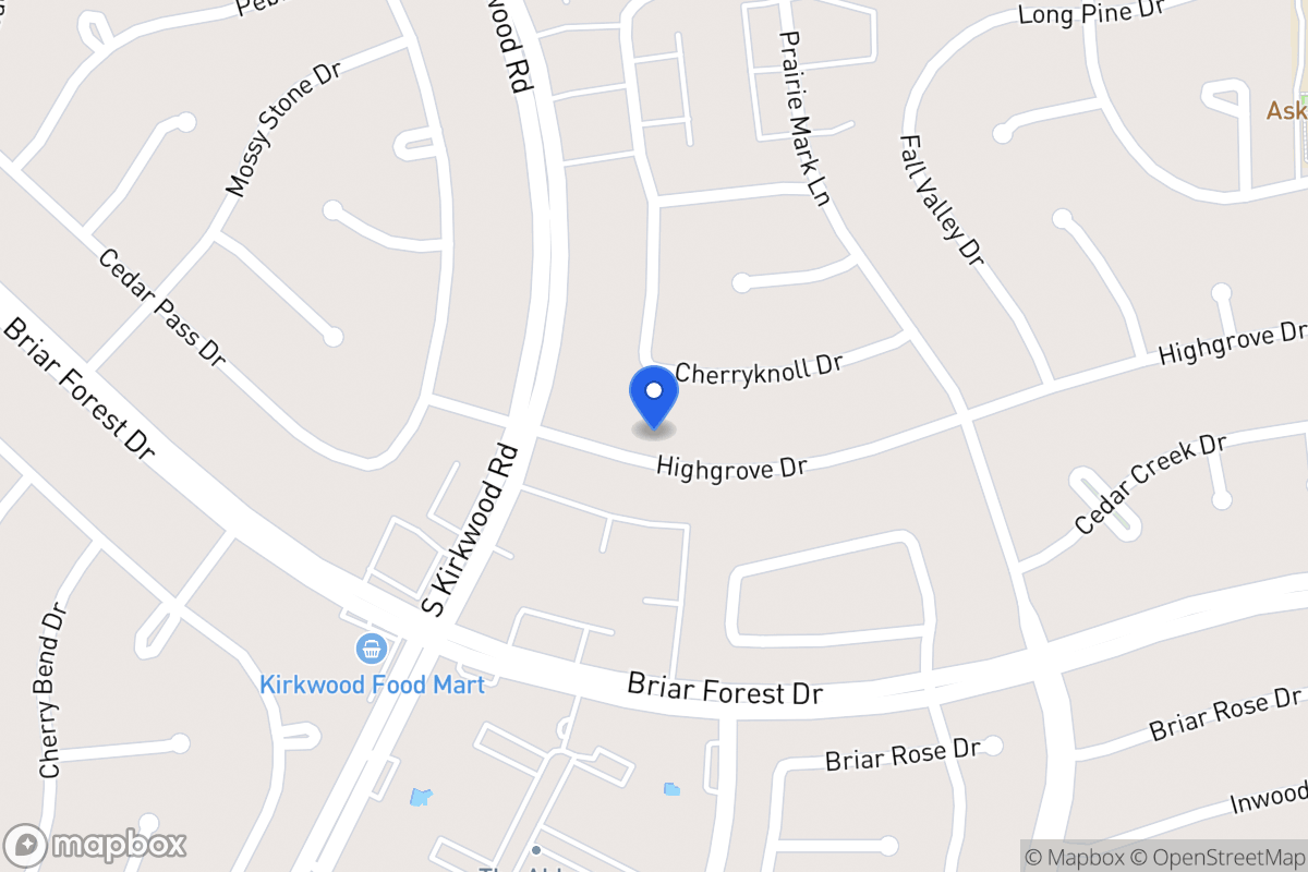 Map of 11714 Highgrove Dr, Houston