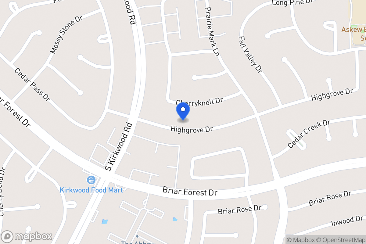 Map of 11706 Highgrove Dr, Houston