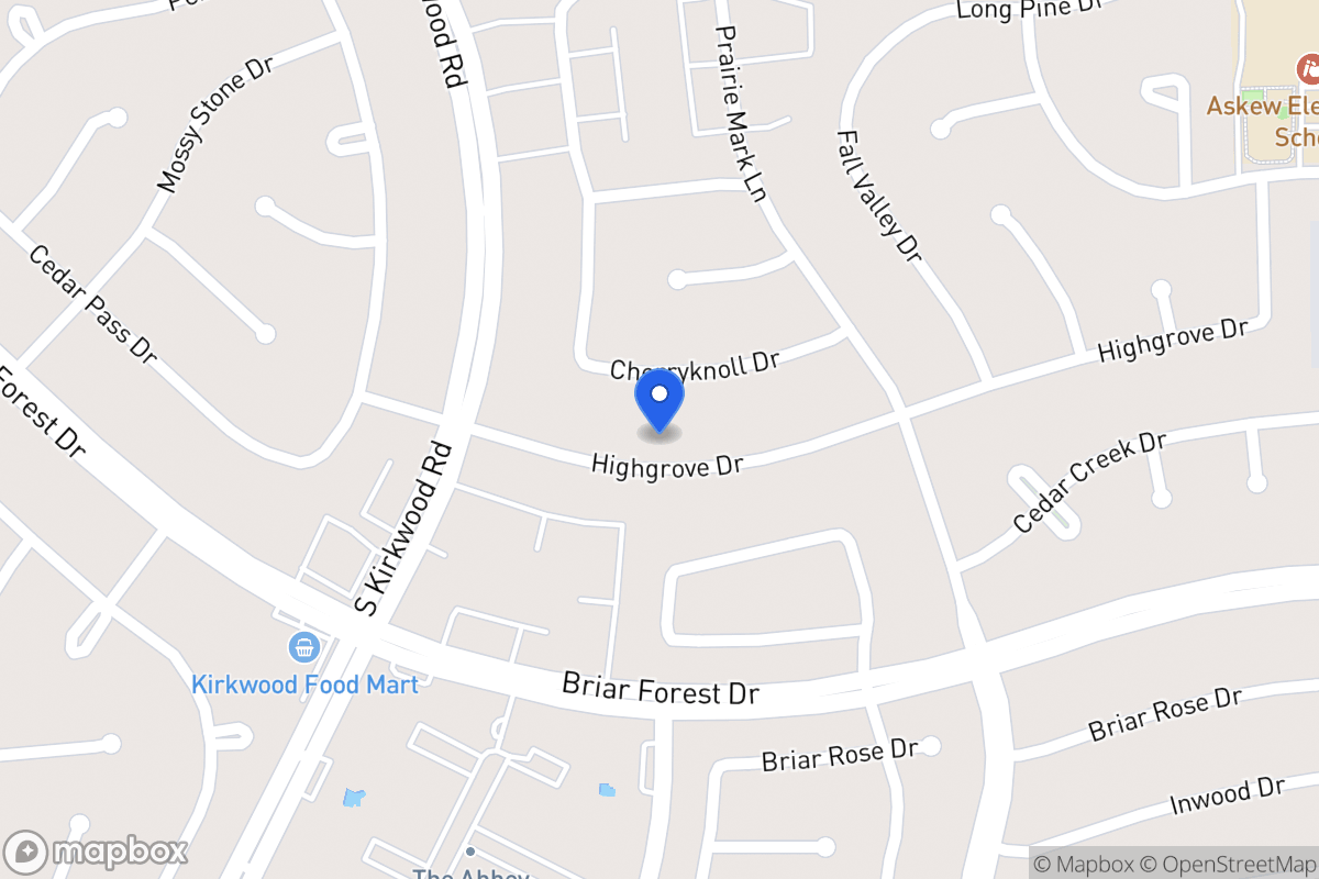 Map of 11702 Highgrove Dr, Houston