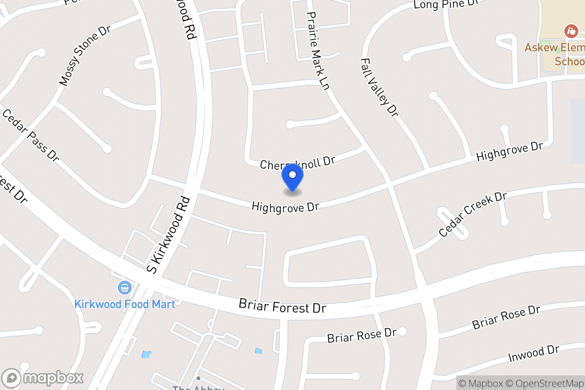 Map of 11634 Highgrove Dr, Houston