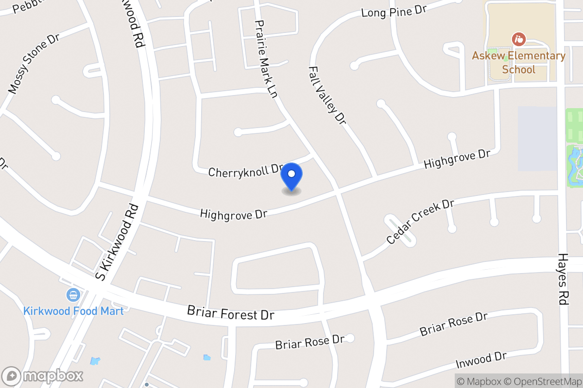 Map of 11614 Highgrove Dr, Houston