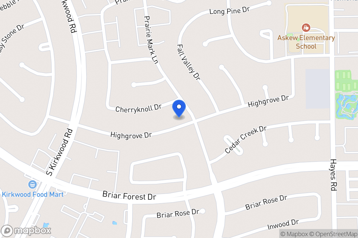 Map of 11606 Highgrove Dr, Houston