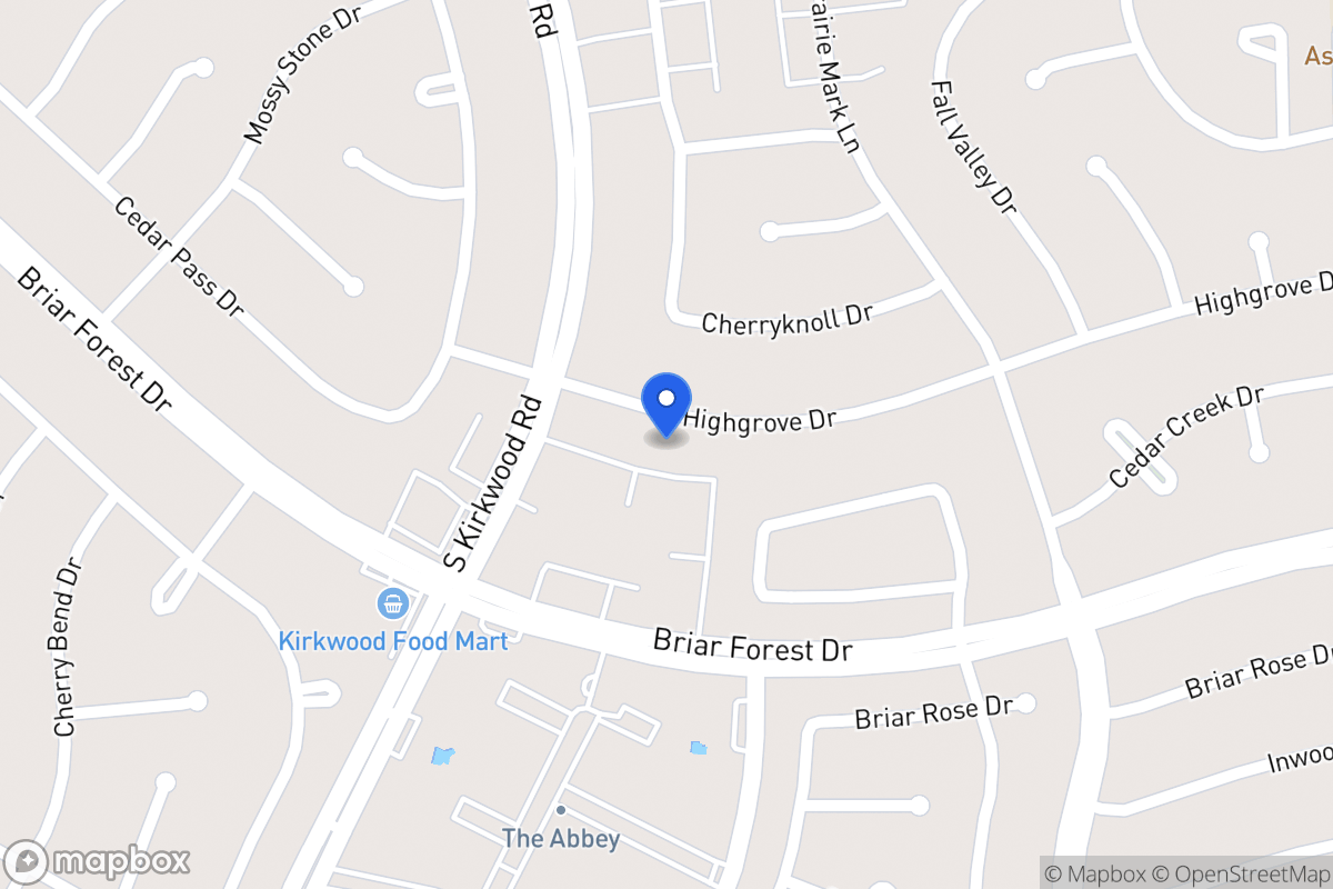 Map of 11719 Highgrove Dr, Houston
