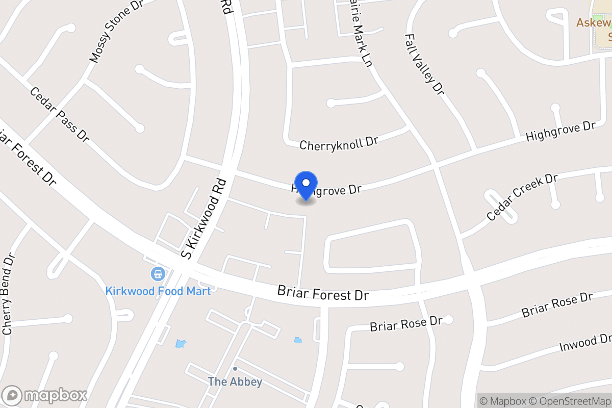 Map of 11711 Highgrove Dr, Houston