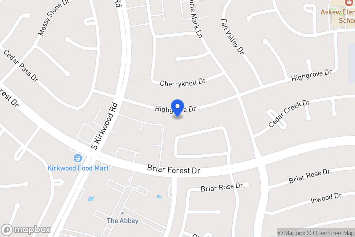 Map of 11703 Highgrove Dr, Houston
