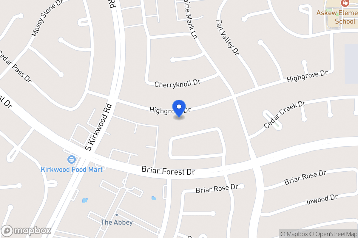 Map of 11635 Highgrove Dr, Houston