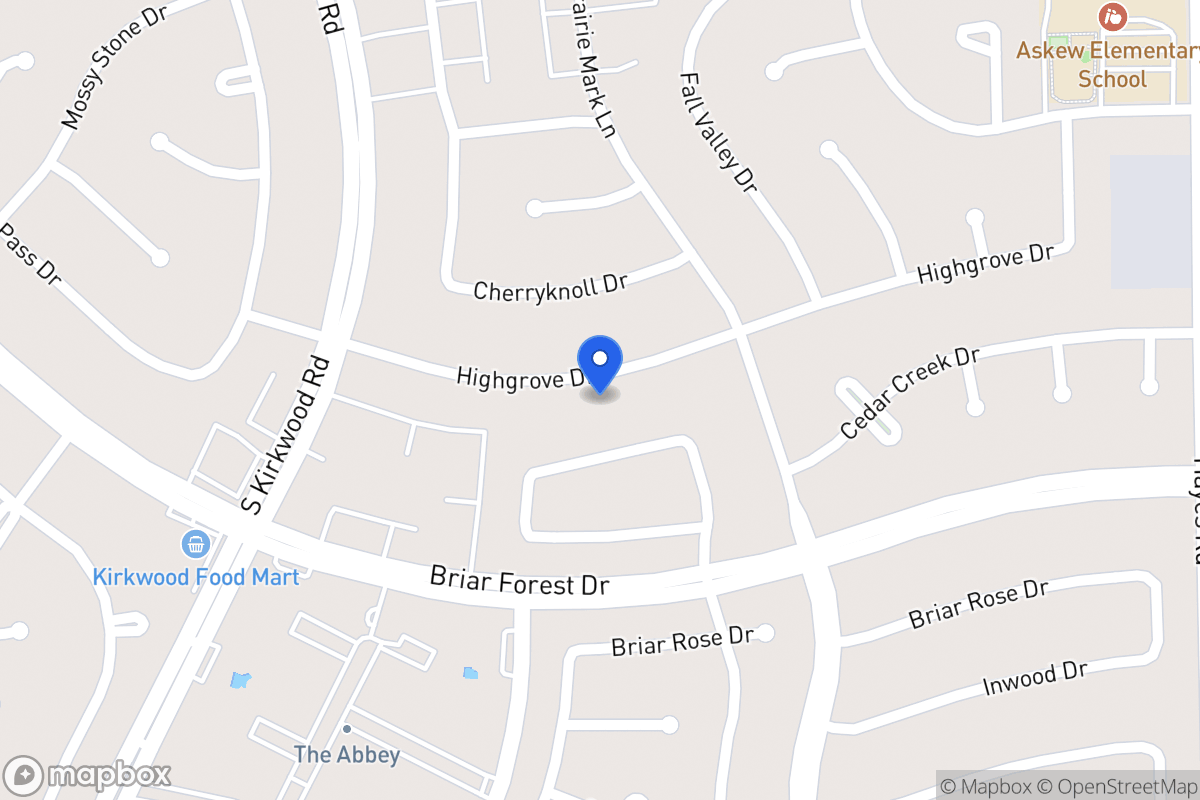 Map of 11627 Highgrove Dr, Houston
